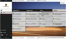 Load image into Gallery viewer, Porsche Piwis 3 V40.00 diagnostic software interface screen.