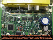 Load image into Gallery viewer, Airbag SRS module circuit board with EEPROM for crash data reset using airbag software.