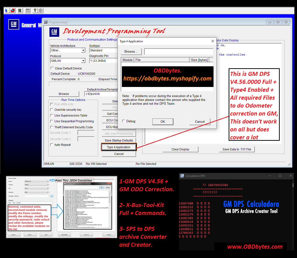 GM Programming and Calculator tools